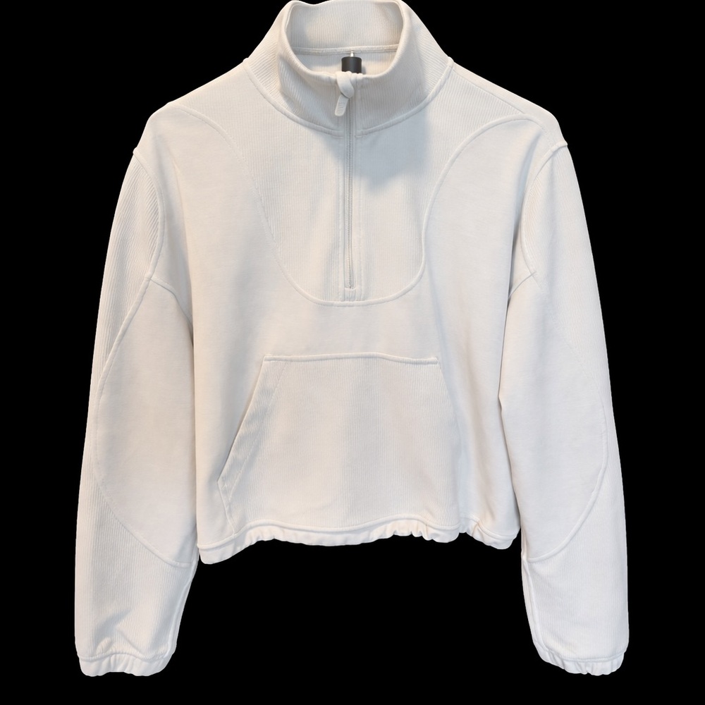 Lululemon Athletica Cream Half-Zip Sweatshirt